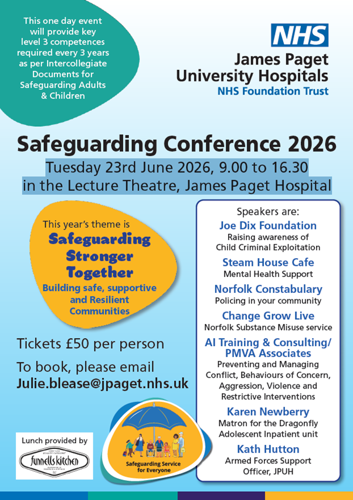 James Paget Hospital Annual Safeguarding Conference 2026