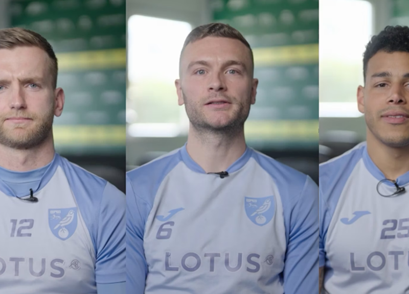 Norwich City players highlight role of dads in protecting babies, as part of a powerful Norfolk campaign